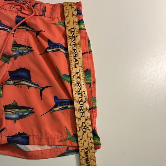 UZZI Men’s Swim Trunks in Coral & multi color swordfish Men’s Sz Lg. Swim Trunks - Picture 7 of 9